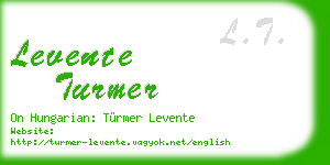 levente turmer business card